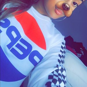 ❤️SALE❤️ Pepsi long sleeve checker crop top